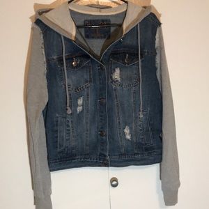Woman’s distressed jean jacket
